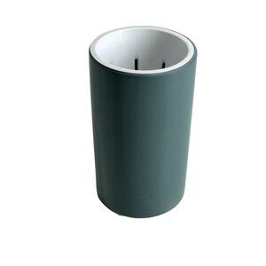 Cylinder Planter with Water Reservoir Teal Green Blue